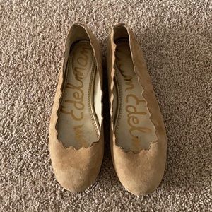Sam Edelman Suede Scalloped Ballet Flats